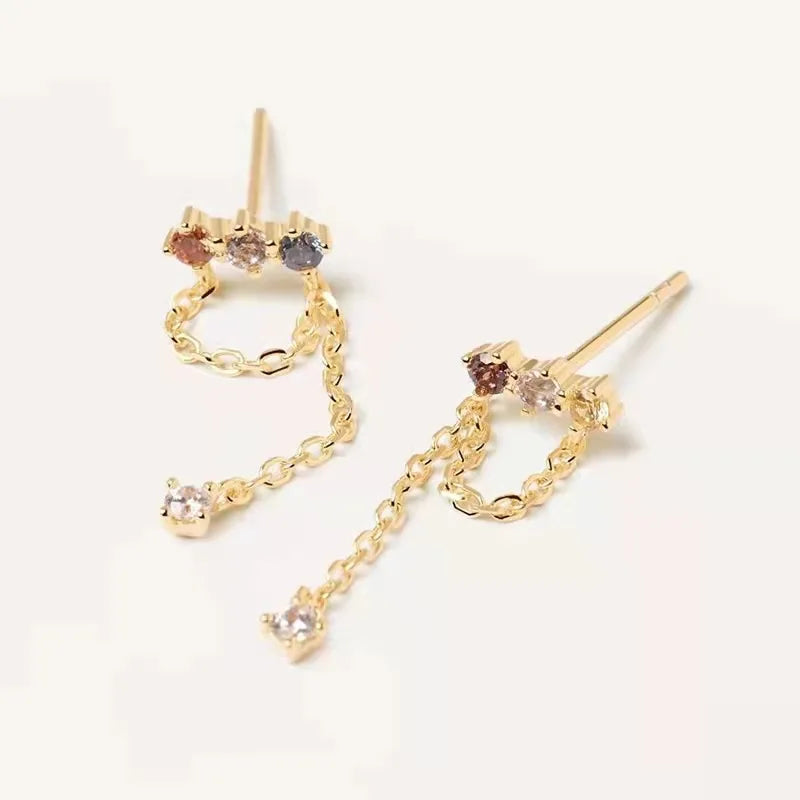 Twins Divide Sterling Silver Earrings