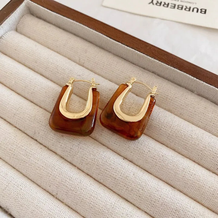 Avyra Contemporary Acrylic Frame Earrings