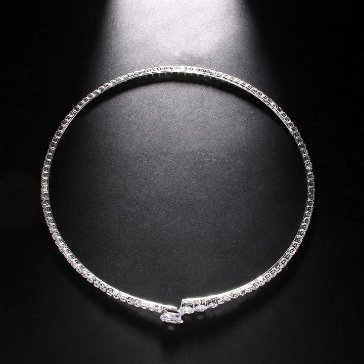 Stonefans Geometry Rhinestone Collar Necklace