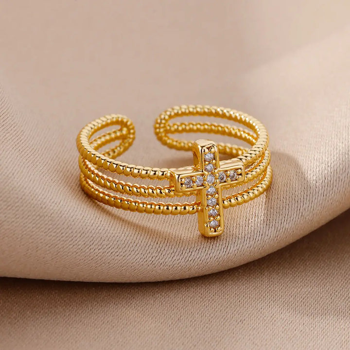 Covenant Pavé Cross Ring