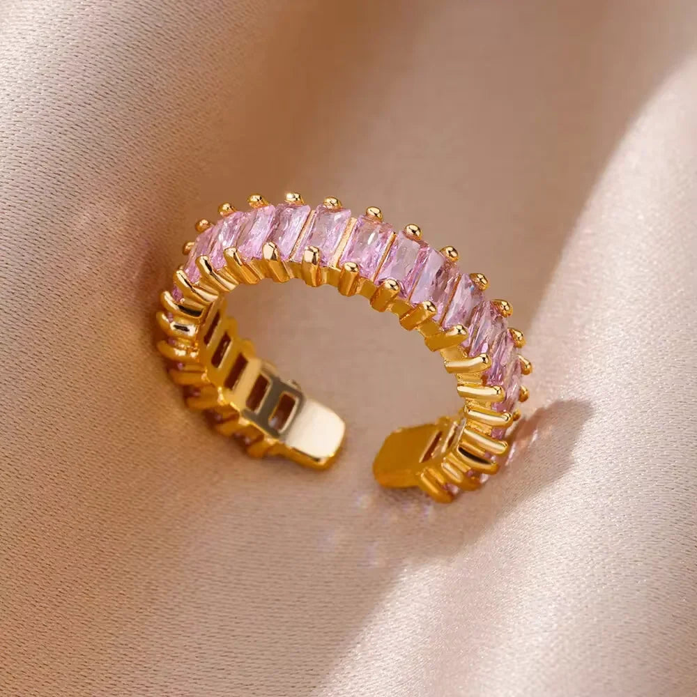 Velmira Luxe Prism Gem Statement Ring