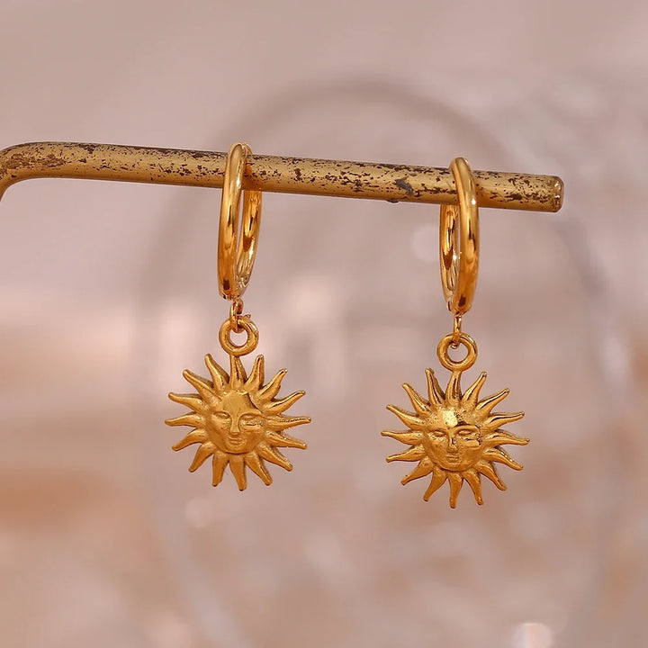 Sun Goddess Earrings - 18k Gold Plated