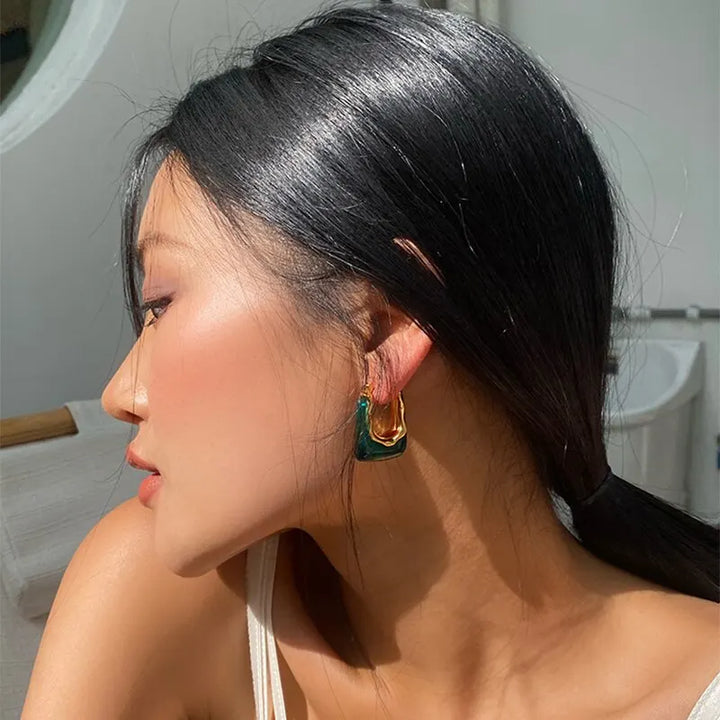 Avyra Contemporary Acrylic Frame Earrings