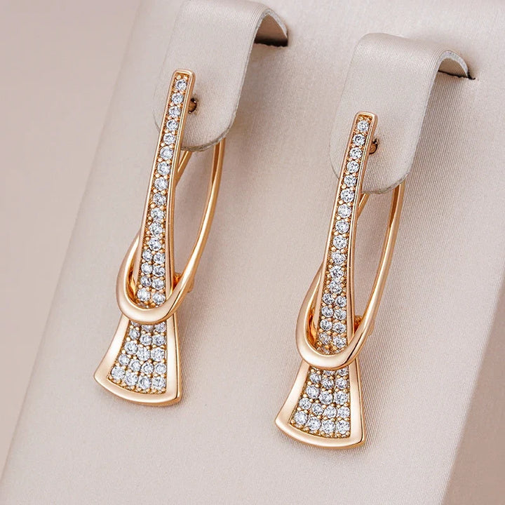 Classy Layered Diamond Accented Earrings