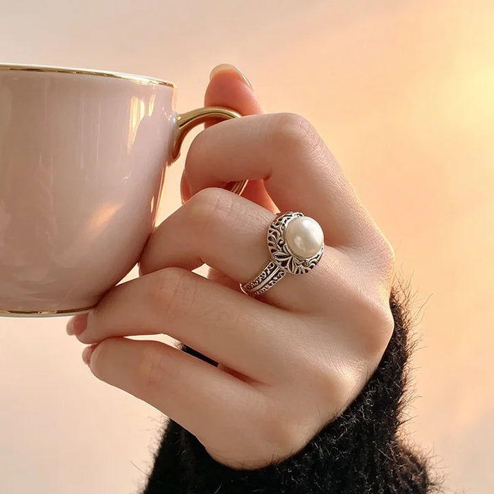Antique Pearl Embrace Ring
