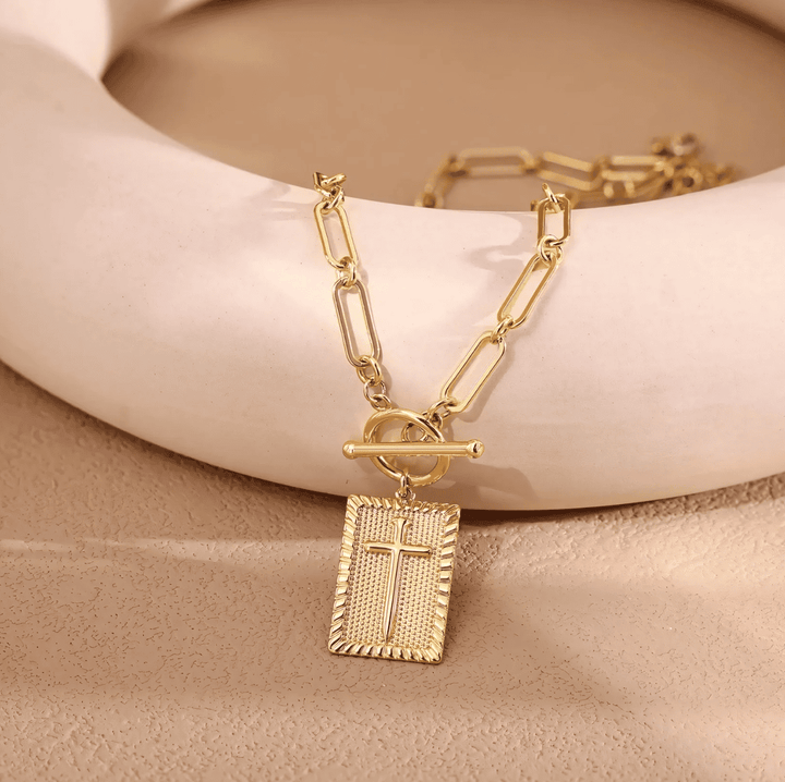 Elegant Unique Cross Pendant Necklace