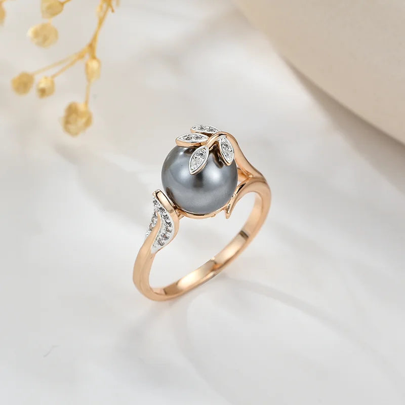 Timeless Midnight Pearl Ring