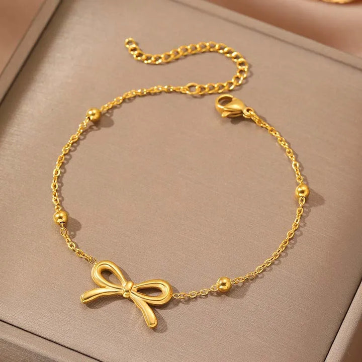 Delphine Bow Charm Bracelet