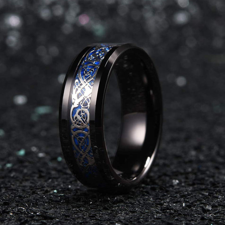 Dragon Ring - Black & Silver