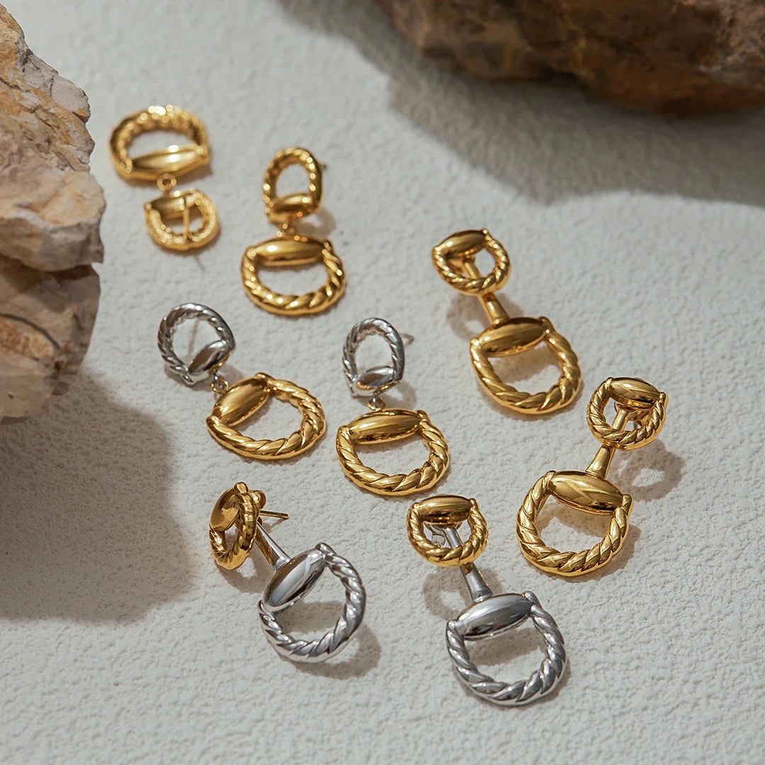 Eida Braided Gold-Plated Earrings