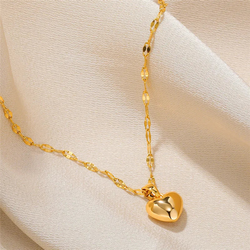 The "Timeless Love" Puffy Heart Necklace