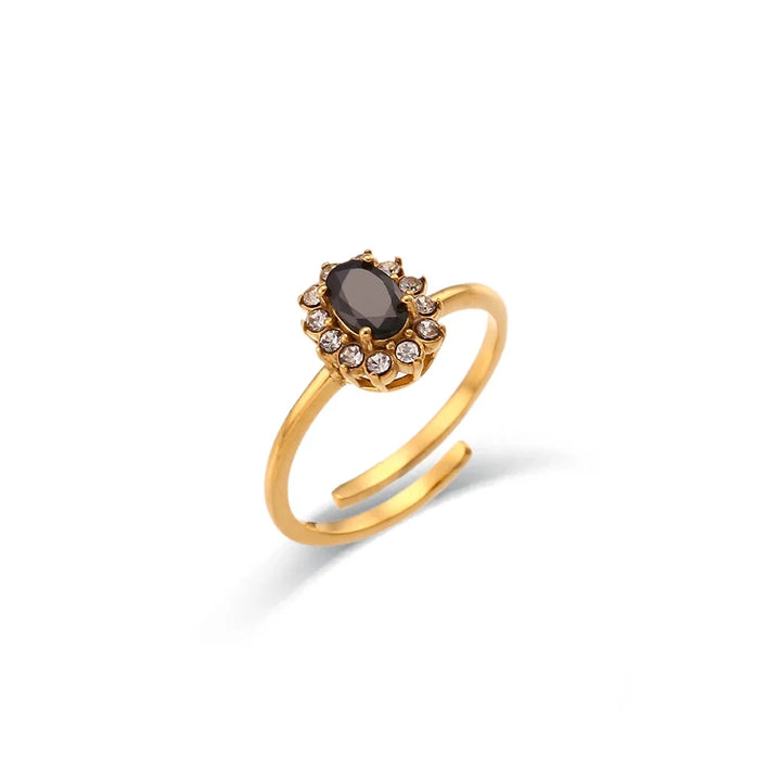 Minimalist Gemstone Rings - 18k Gold