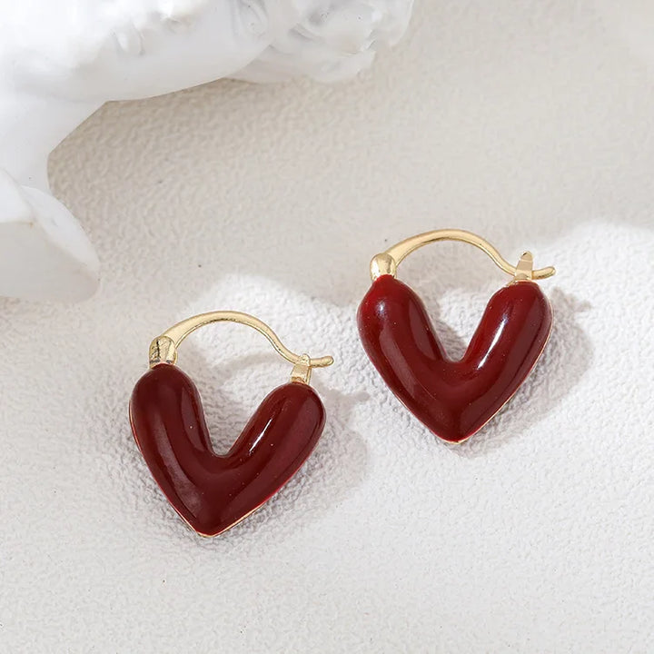 Valentina Heart Hoop Earrings