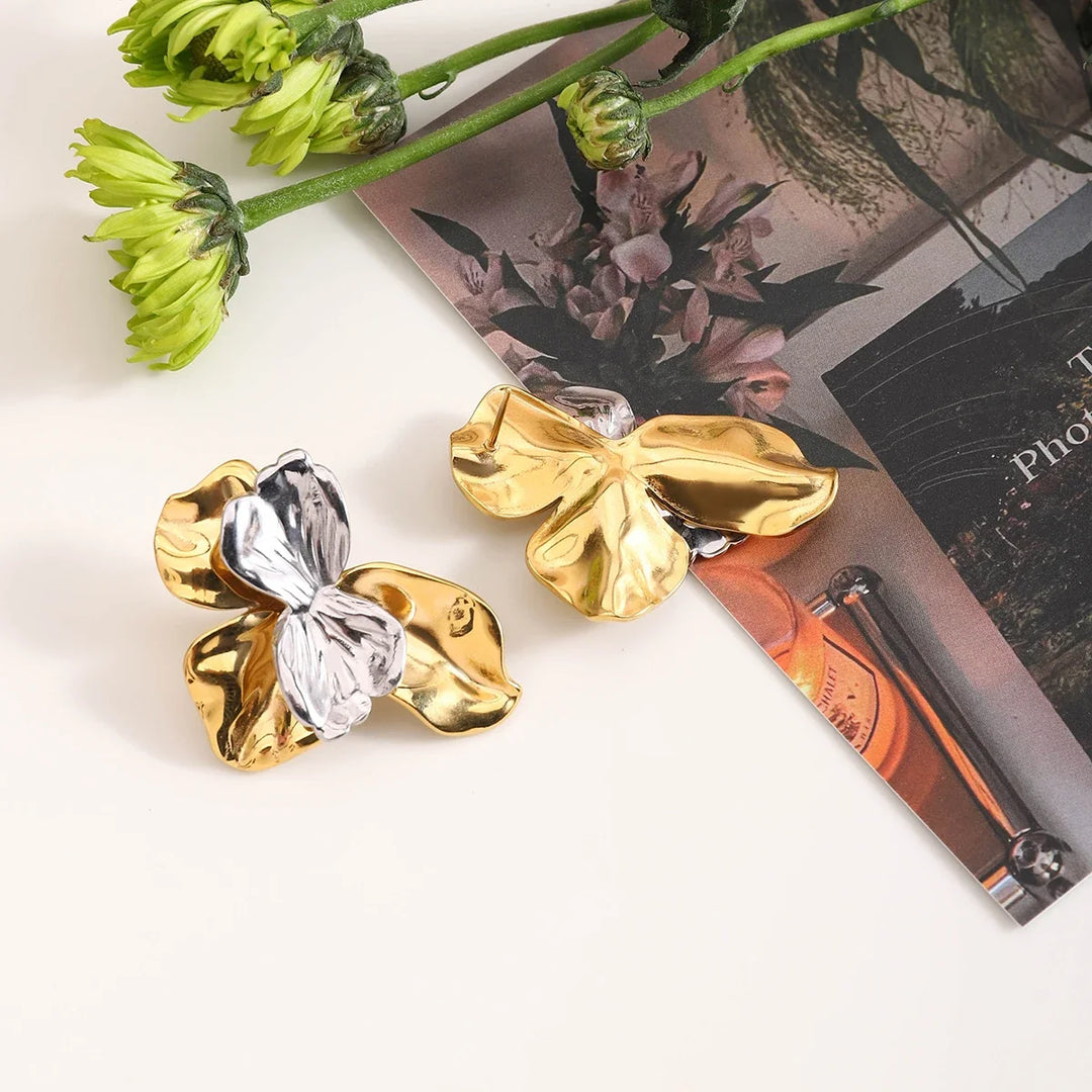 Royal Rose 18k Gold-Plated Earrings