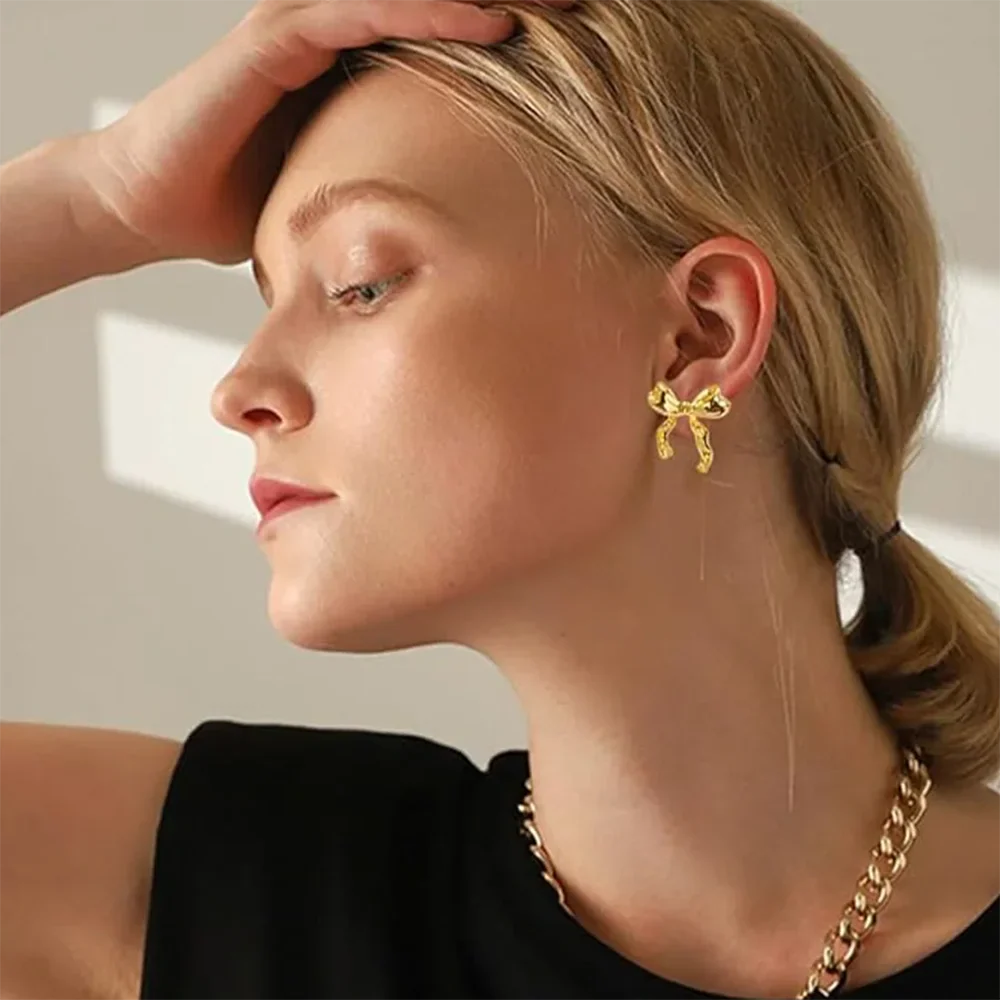 Elodie Bow Stud Earrings