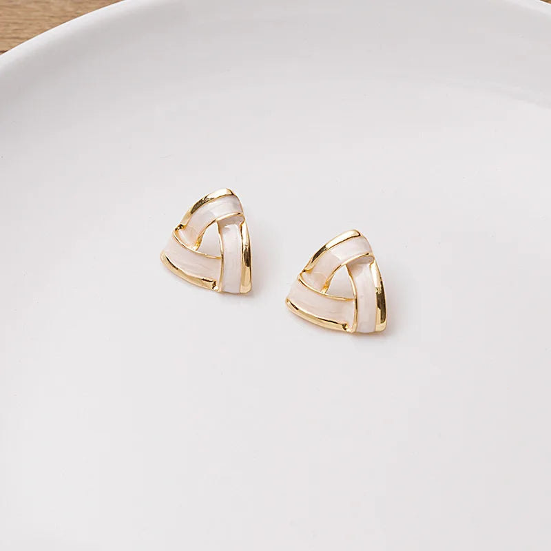 Elara Enamel Frame Earrings