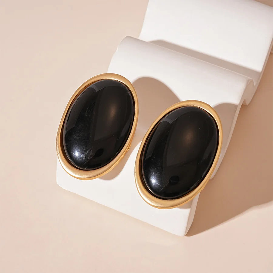 Valora Crimson Oval Earrings