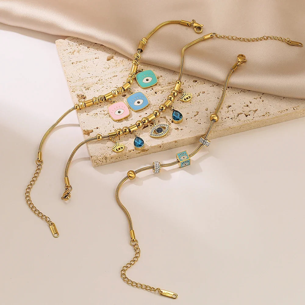 Cute Evil Eye Charm Bracelets