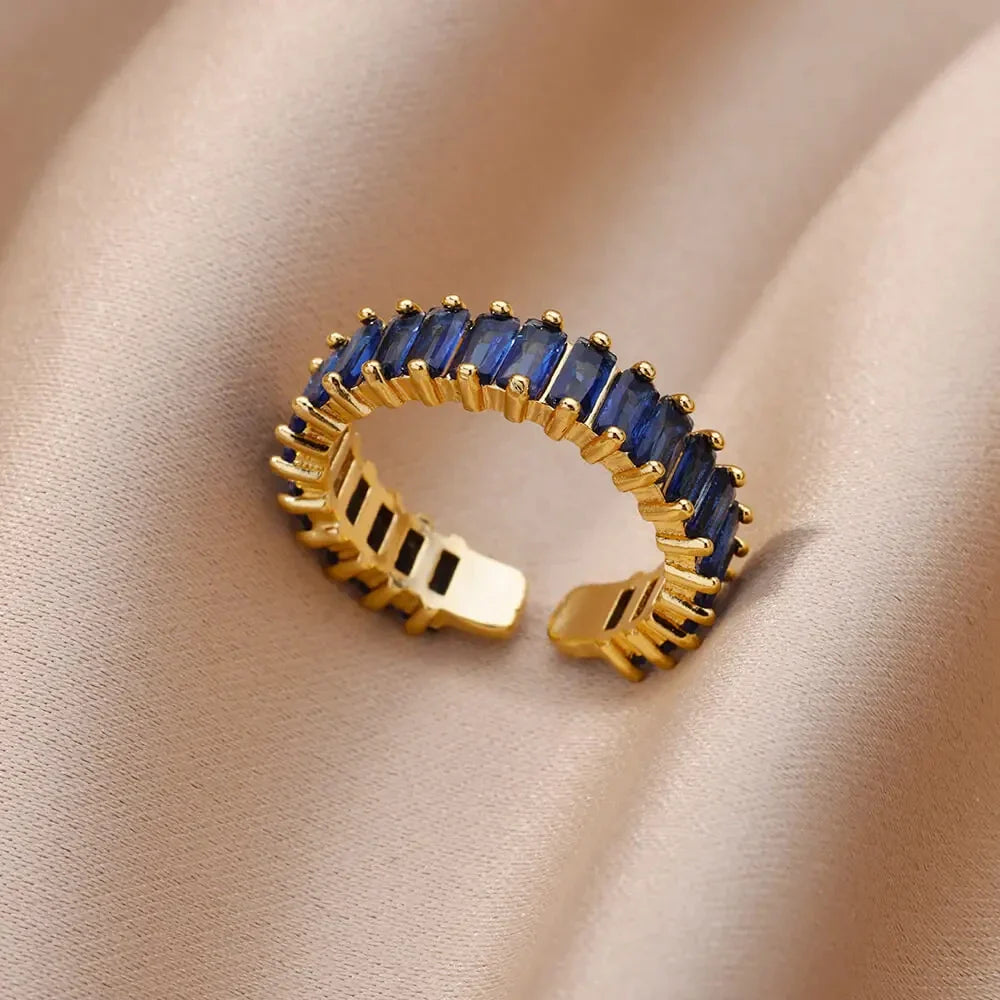 Velmira Luxe Prism Gem Statement Ring