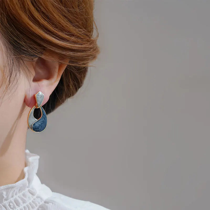 Water Drop Polygon Earrings