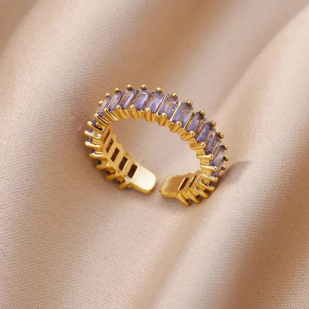 Velmira Luxe Prism Gem Statement Ring