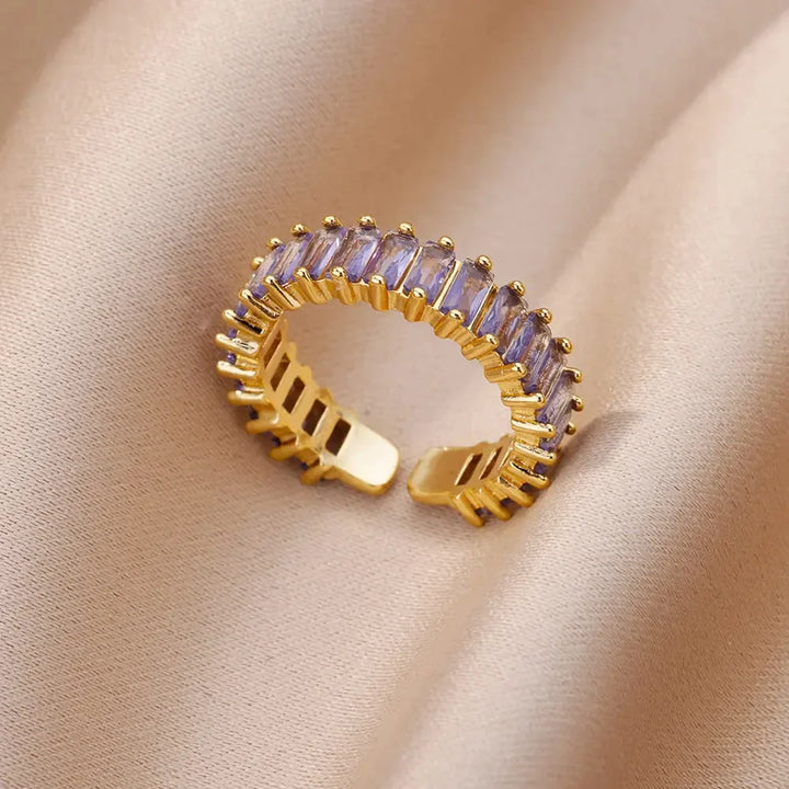 Velmira Luxe Prism Gem Statement Ring