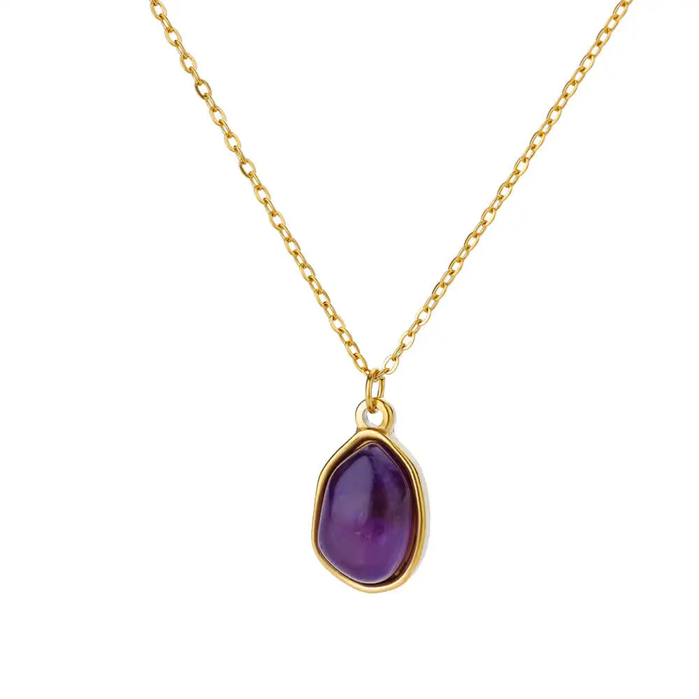 Elise Oval Stone Necklace
