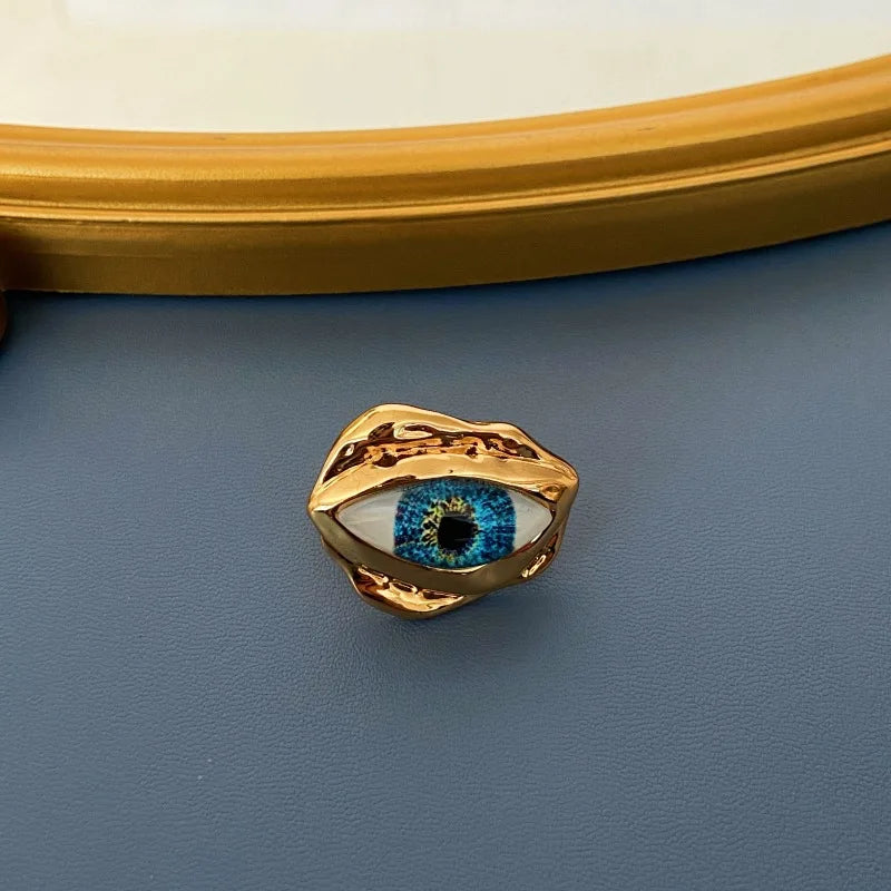Vintage Open Evil Eye Stone Ring