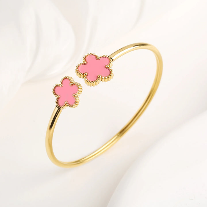 Claudine Beaded Clover Bangle