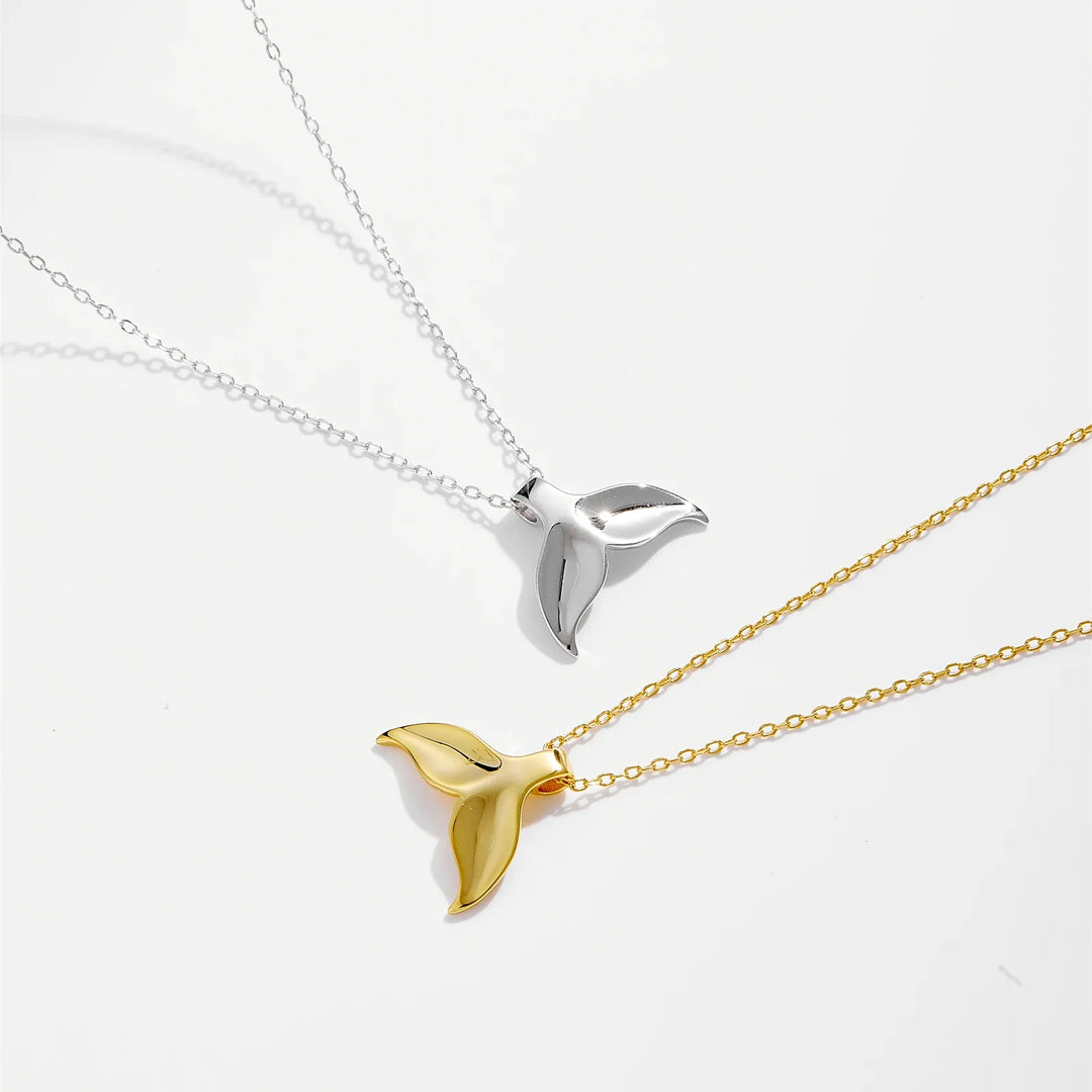 Whale Tail 925 Sterling Silver Necklace