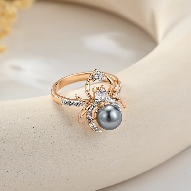 Elegant Pearl Web Ring