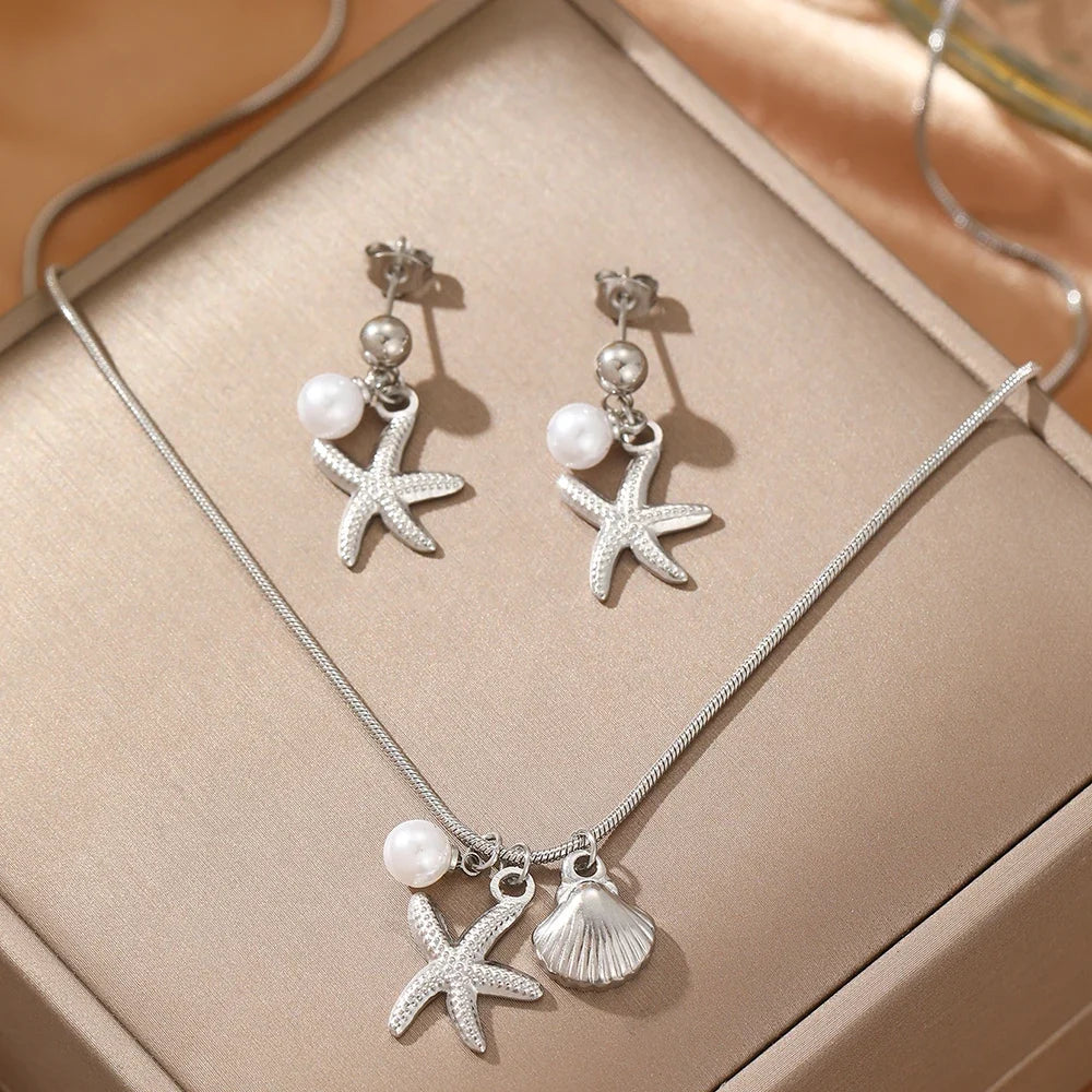 Beach Charm Jewelry Set