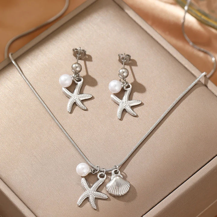 Beach Charm Jewelry Set