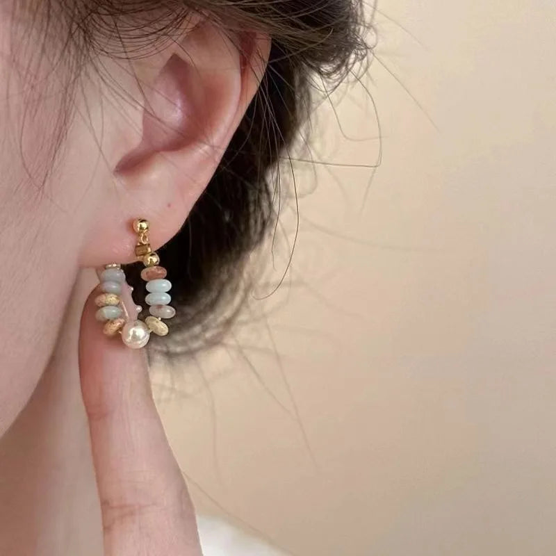Mariselle Pastel Bead Hoops
