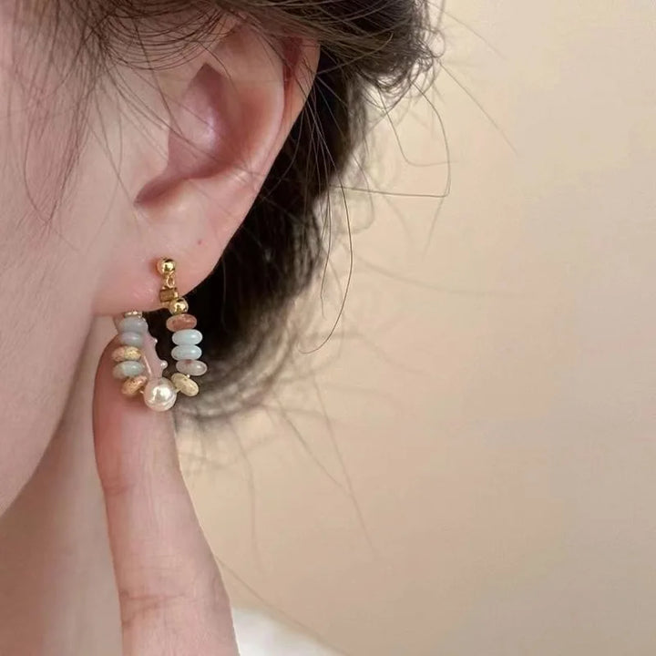 Mariselle Pastel Bead Hoops
