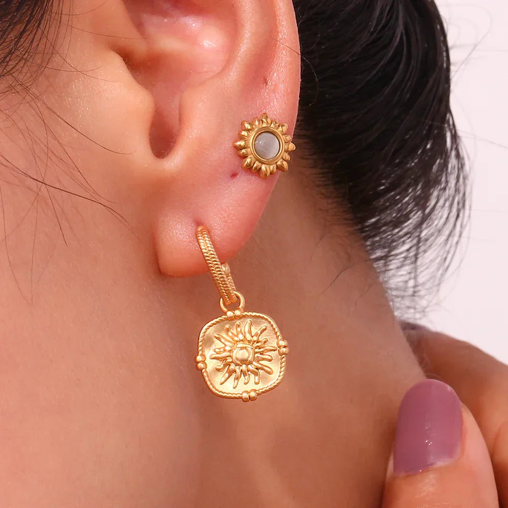 Sunflower Drop Earrings