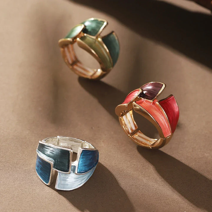Almana I Geometric Adjustable Gold Ring