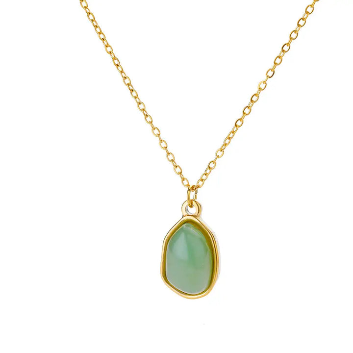 Elise Oval Stone Necklace