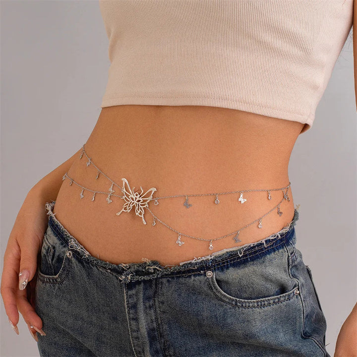 Gossamer Butterfly Waist Chain