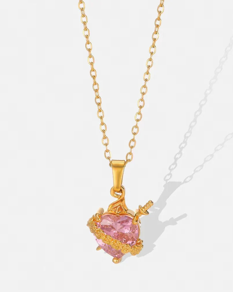 Immaculate Heart of Mary Necklace (Gold Plated)
