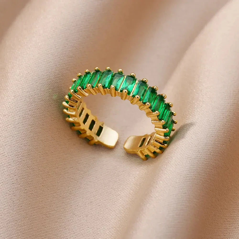 Velmira Luxe Prism Gem Statement Ring
