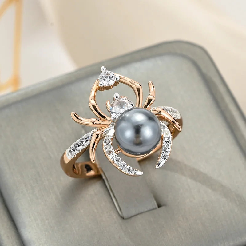 Elegant Pearl Web Ring