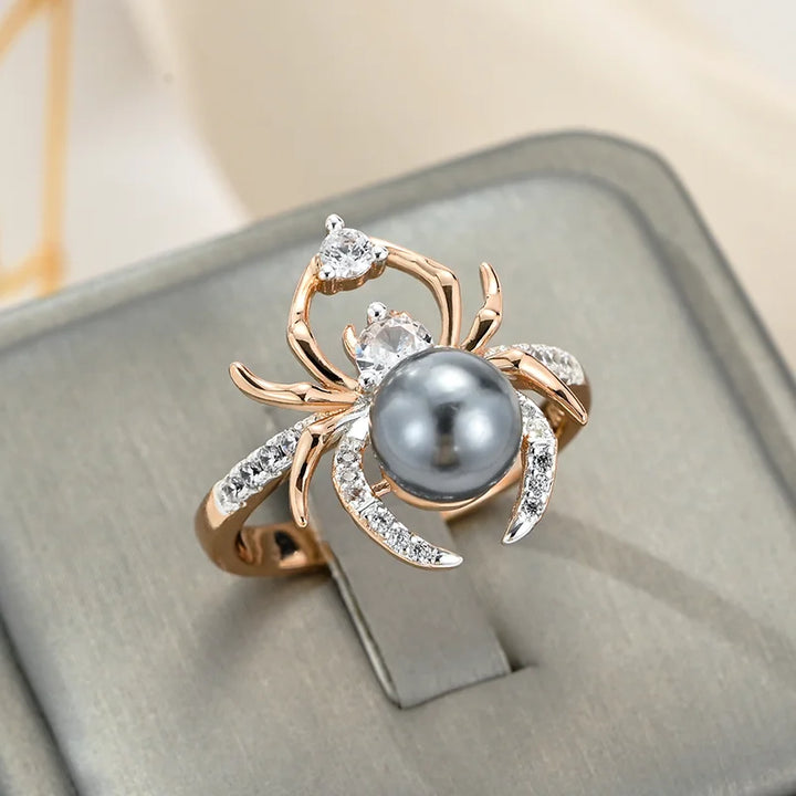Elegant Pearl Web Ring
