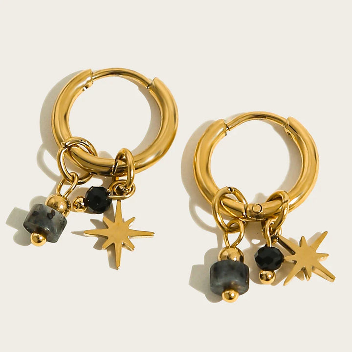 Elaris Jade Charm Hoops