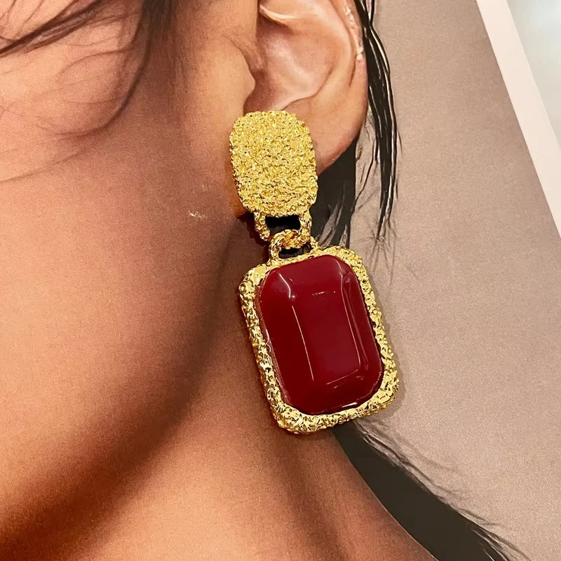 Aurelia Garnet Drop Earrings