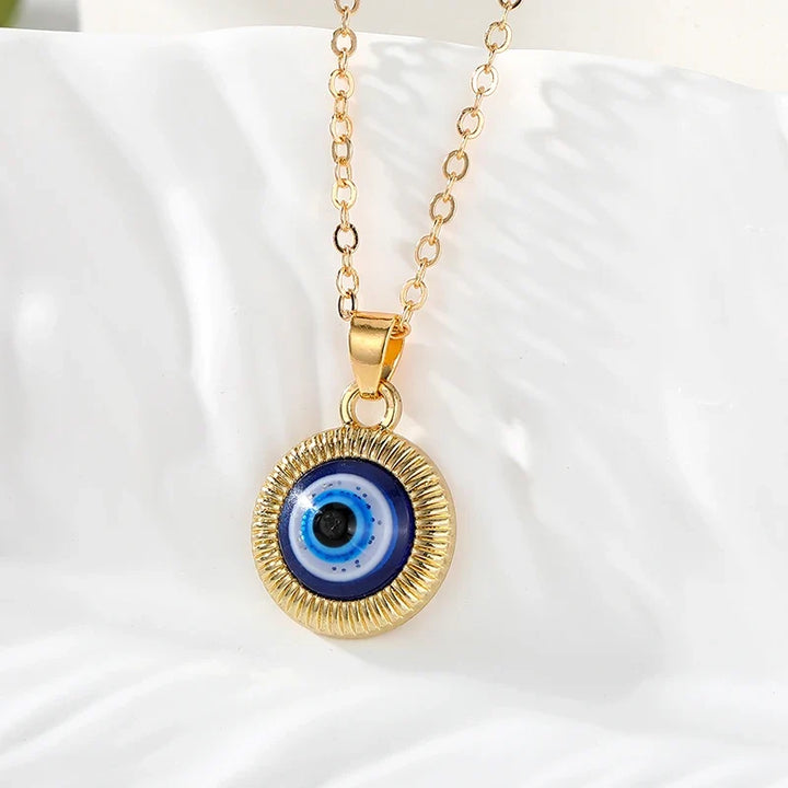 Round Vintage Evil Eye Necklaces