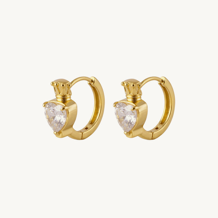 Cute Heart Shine Hoop Earrings