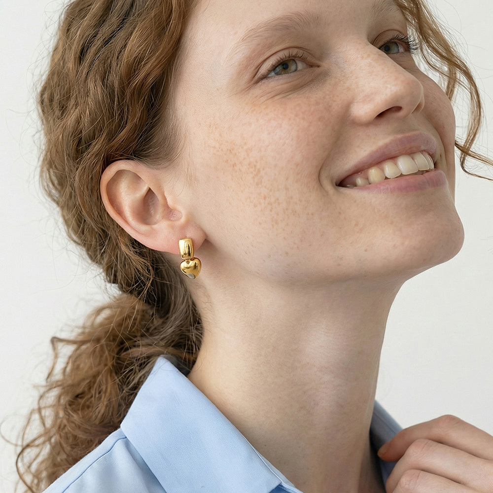 Mini Heart Drop Earrings