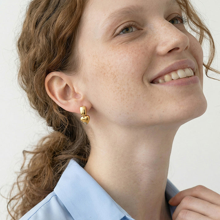 Mini Heart Drop Earrings