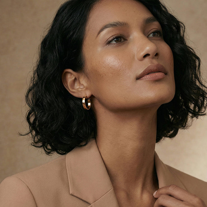 Sleek Arc Hoop Earrings
